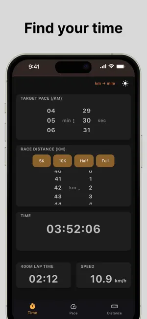 PaceCalc - running pace screenshot 2