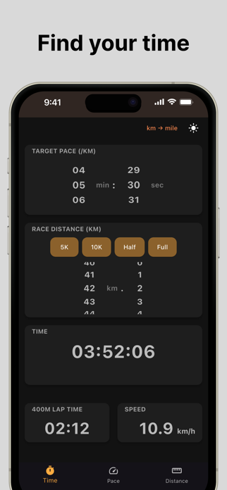 PaceCalc - running pace Screenshot 2 of 5