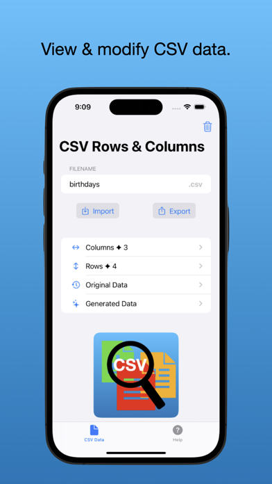 Screenshot #1 pour CSV - Rows & Columns