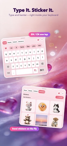 Amorykey - AI Rizz Keyboard iPhone screenshot