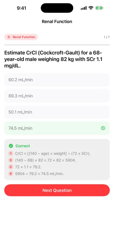RxCalc: Pharmacy Math Prep screenshot 5 of 5