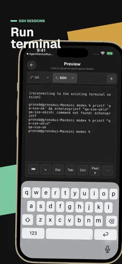 Capture d'écran de Codex Relay - Remote Codex App sur iPhone 2