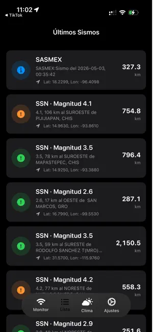 SASNO - Alerta Sísmica iPhone screenshot 2