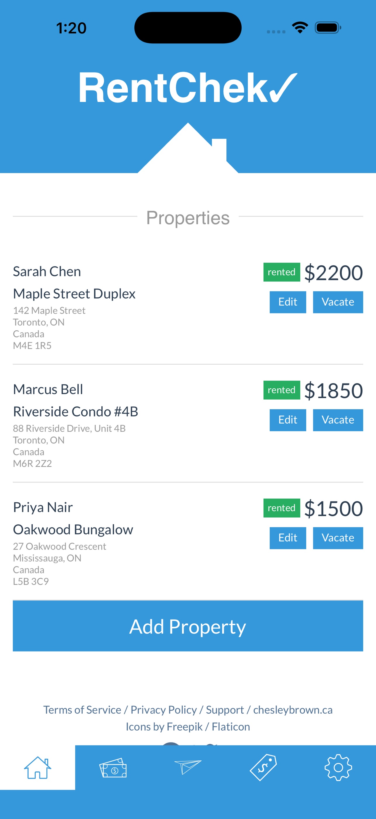 Screenshot 1 of RentChek