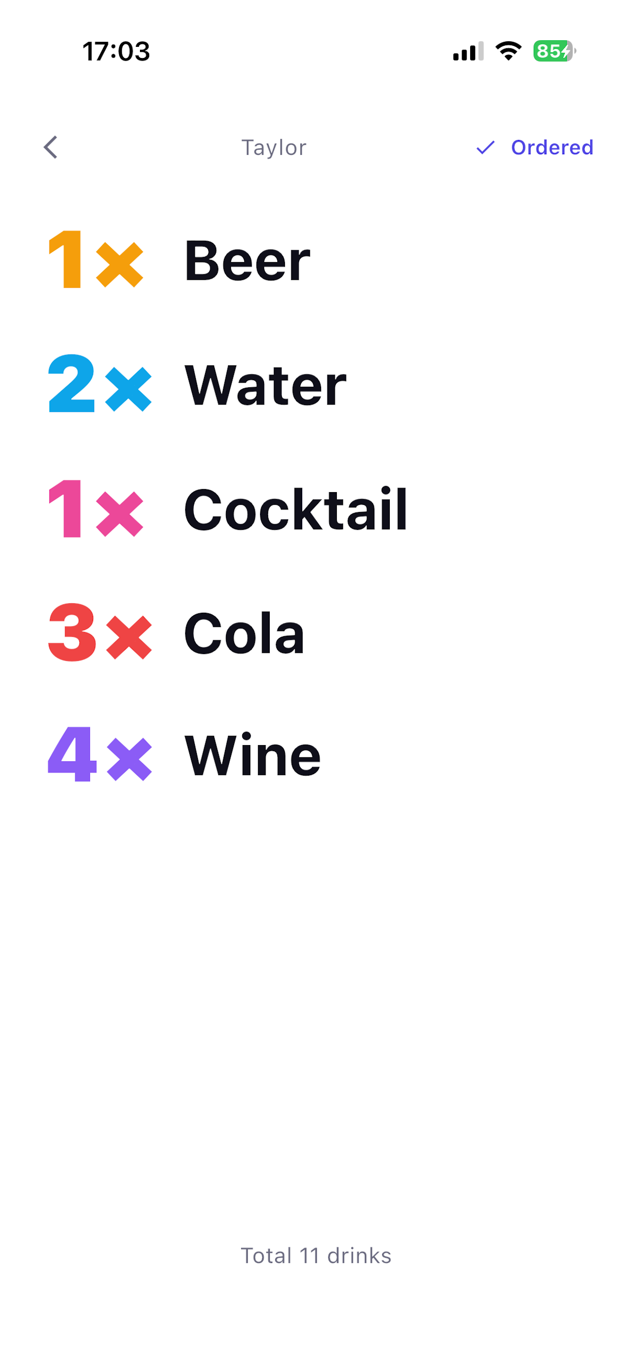 Quiet Drink Order screenshot 2