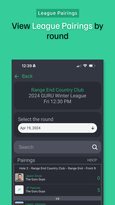 Golf League Guru Screenshot