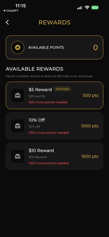 Legacy Rewards Mobile iPhone screenshot