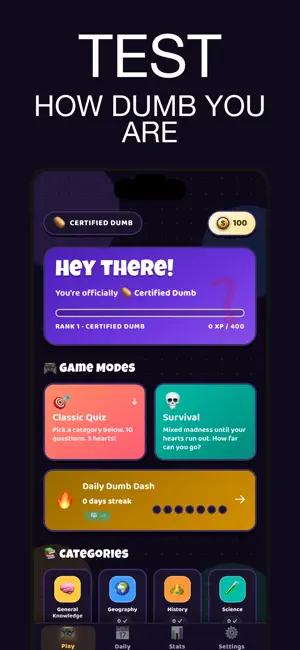 Dumb Trivia Quiz: Brain Game screenshot 1