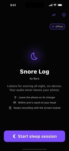 Snore Log · Baro Screenshot 1 of 5