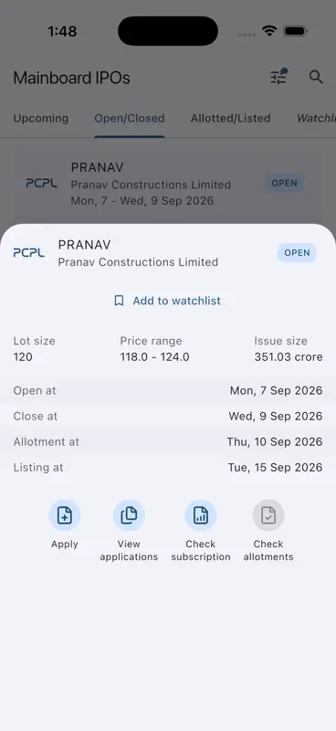 Narada: Check IPO Allotment screenshot 3 of 8