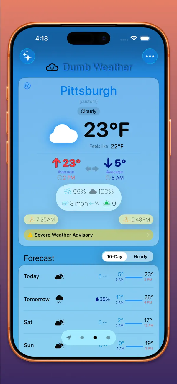 Dumb Weather Screenshot 1