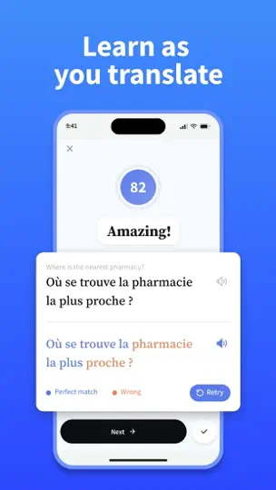 Capture d'écran de Owll Translator：Live Speech sur iPhone 4