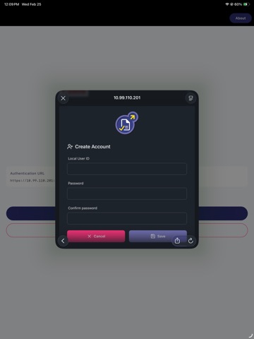 Authorized Send Connect iPad screenshot