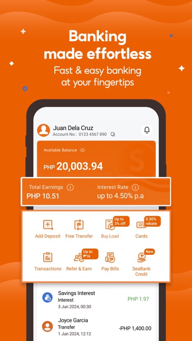 SeaBank PH - Fast&Easy Banking Screenshot 2 - AppWisp.com SeaBank PH - Fast&Easy Banking Screenshot 2 - AppWisp.com