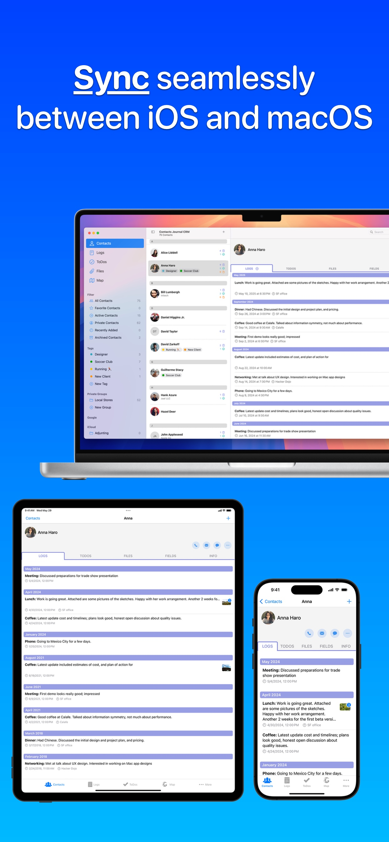 Contacts Journal CRM