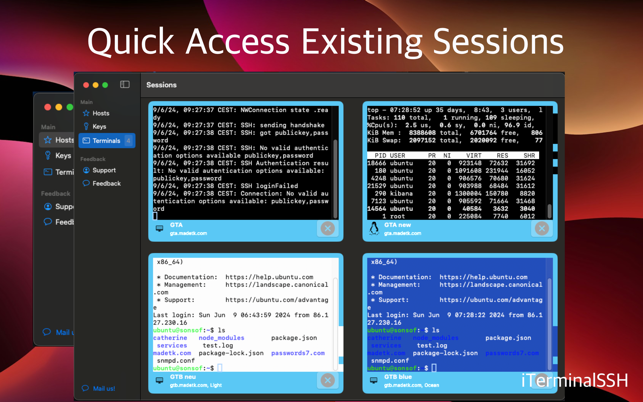‎iTerminalSSH Screenshot