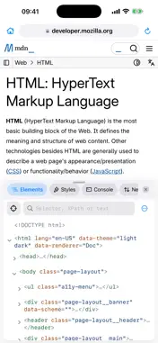 Beneath: Web Inspector screenshot 2