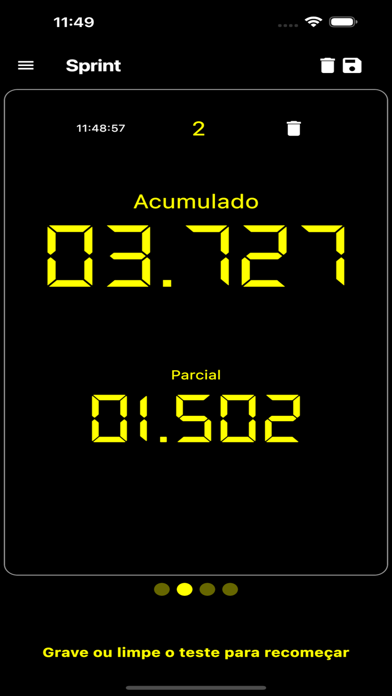 Sprinttest Screenshot