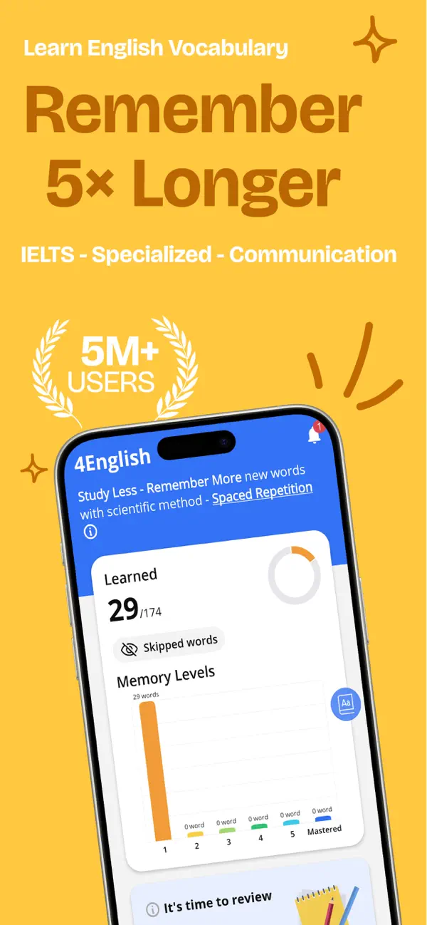 #1. 4English - Daily English Vocab (iOS) Av: 4ENGLISH TECHNOLOGY CO.,LTD