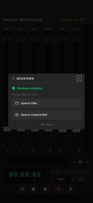 Pocket Multitrack Recorder Screenshot 3 of 4