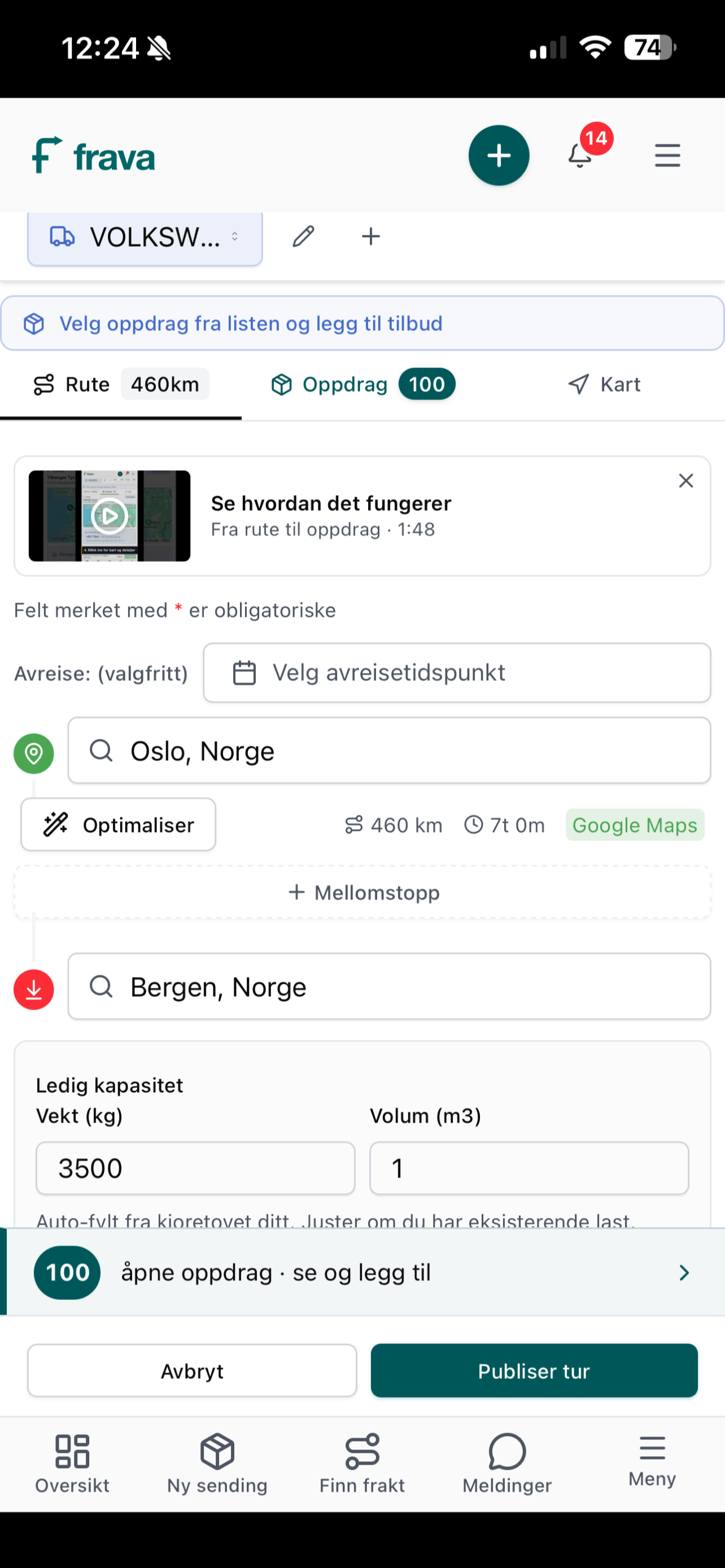 Frava – frakt langs ruten screenshot 6