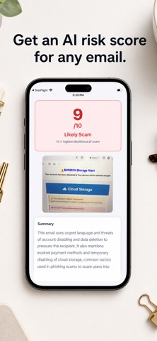 Email Scam Analyzer iPhone screenshot