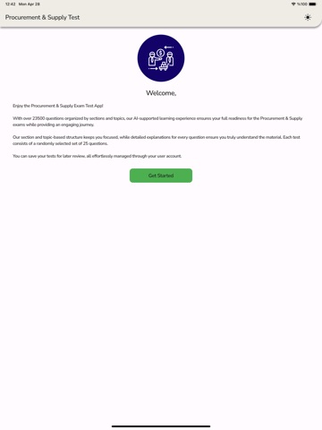 Procurement & Supply Exam Test iPad screenshot