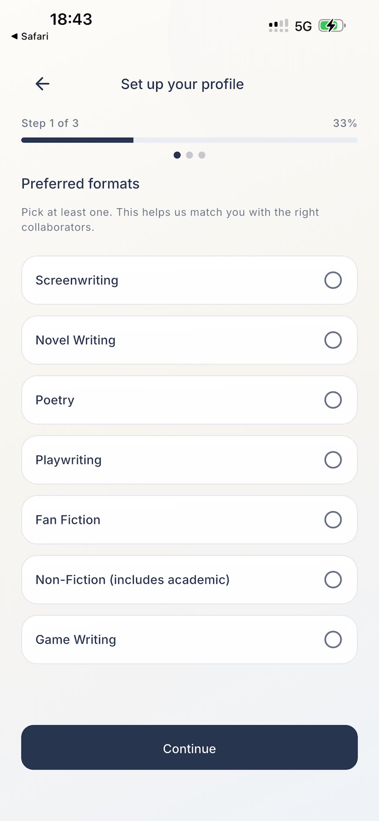 Writer Match screenshot 2