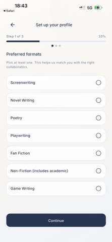Writer Match iPhone screenshot