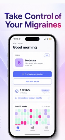 Calmia: Migraine Tracker Screenshot 1 of 7