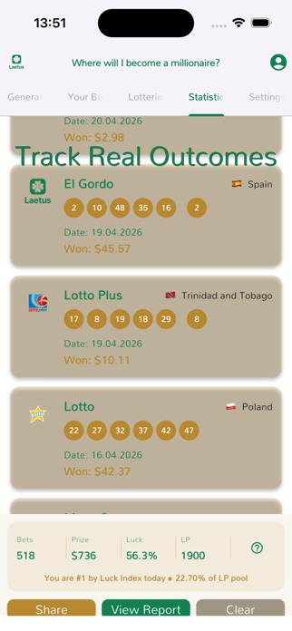 Laetus: Personal Luck Analyzer Screenshot 7 of 10