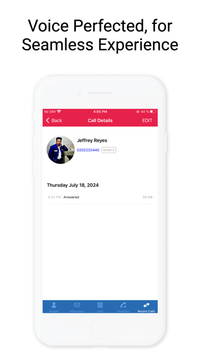 Unified Voice Softphone Screenshot
