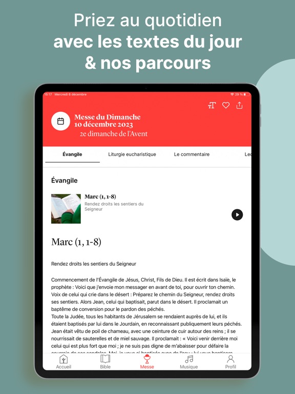 Screenshot #6 pour Prions : App Bible, Méditation