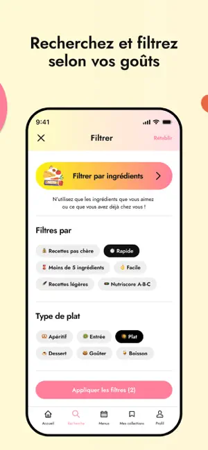 CuisineAZ : Recettes & Menus iPhone screenshot 2