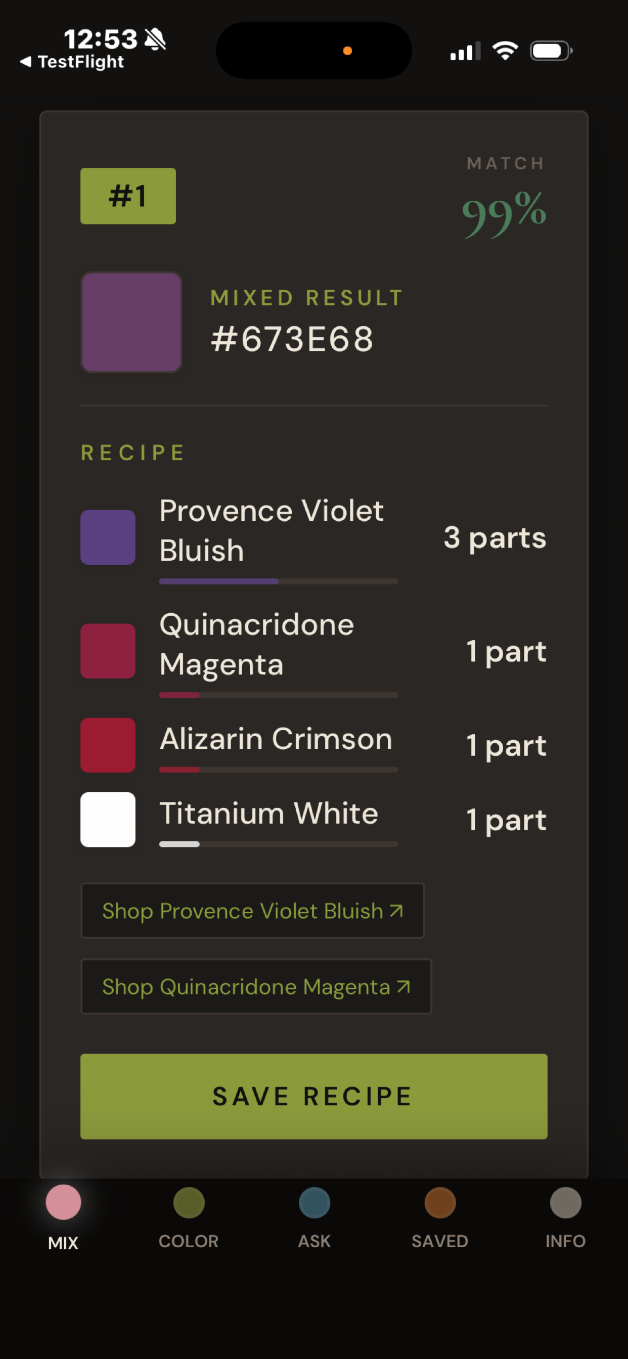 Impasto - Paint Recipes screenshot 3