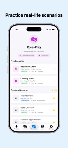 TenseUp: AI English Teacher iPhone screenshot