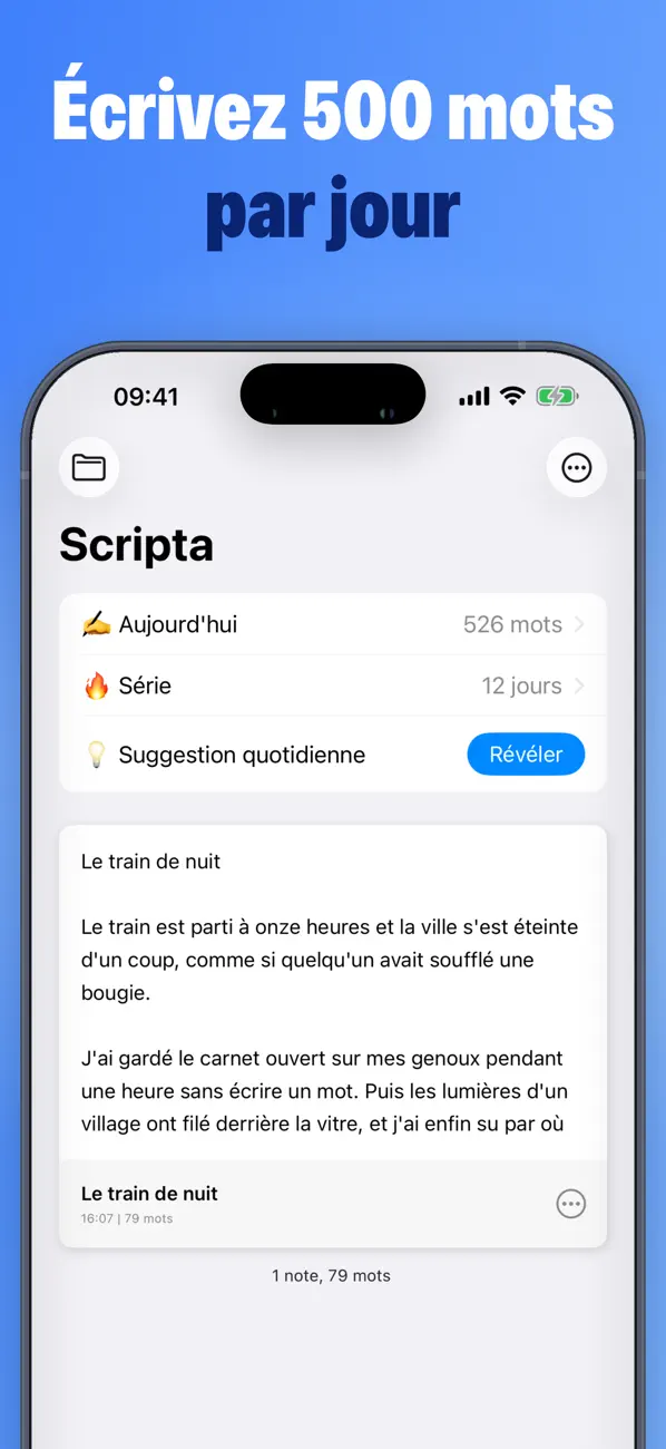 Screenshot #2 pour Écrire chaque jour - Scripta