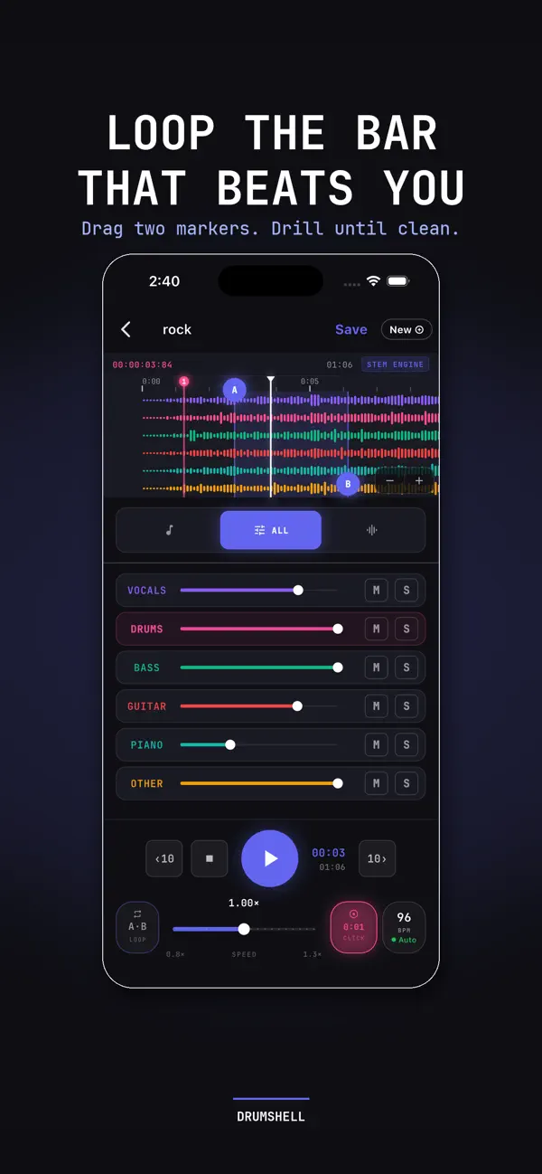 Screenshot #2 pour DrumShell — Drum Practice