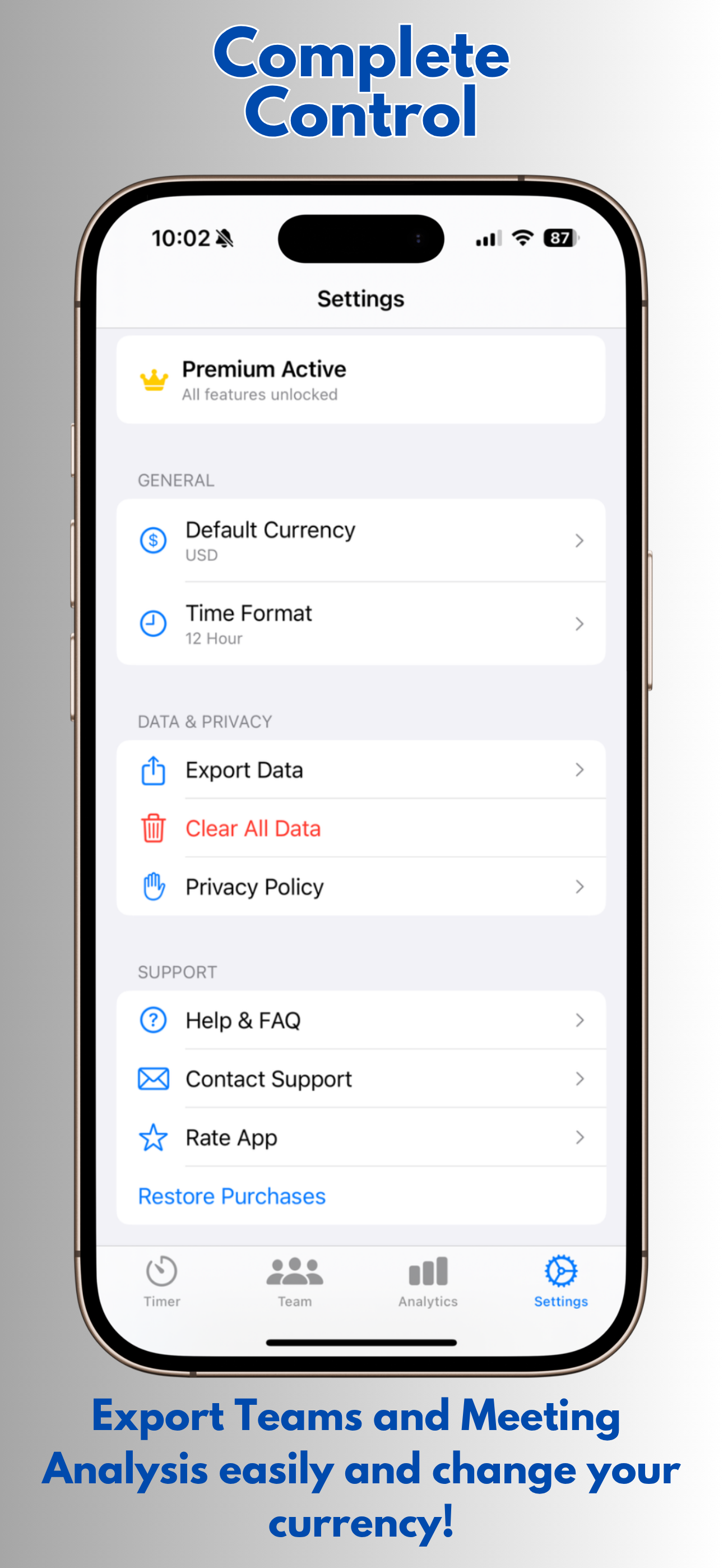 Meeting Cost Tracker screenshot 5