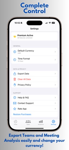 Meeting Cost Tracker screenshot