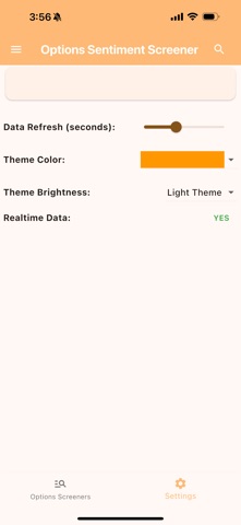 Options Sentiment Screener screenshot