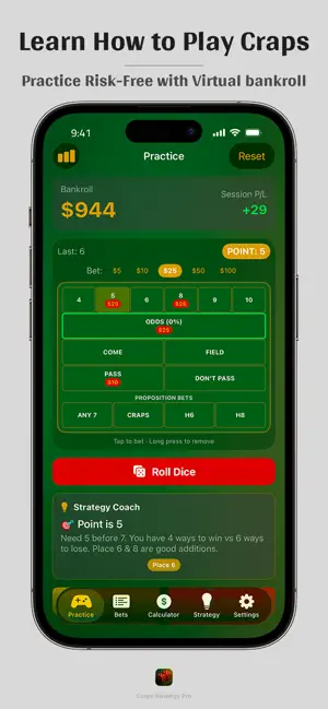 Craps Strategy Pro screenshot 1