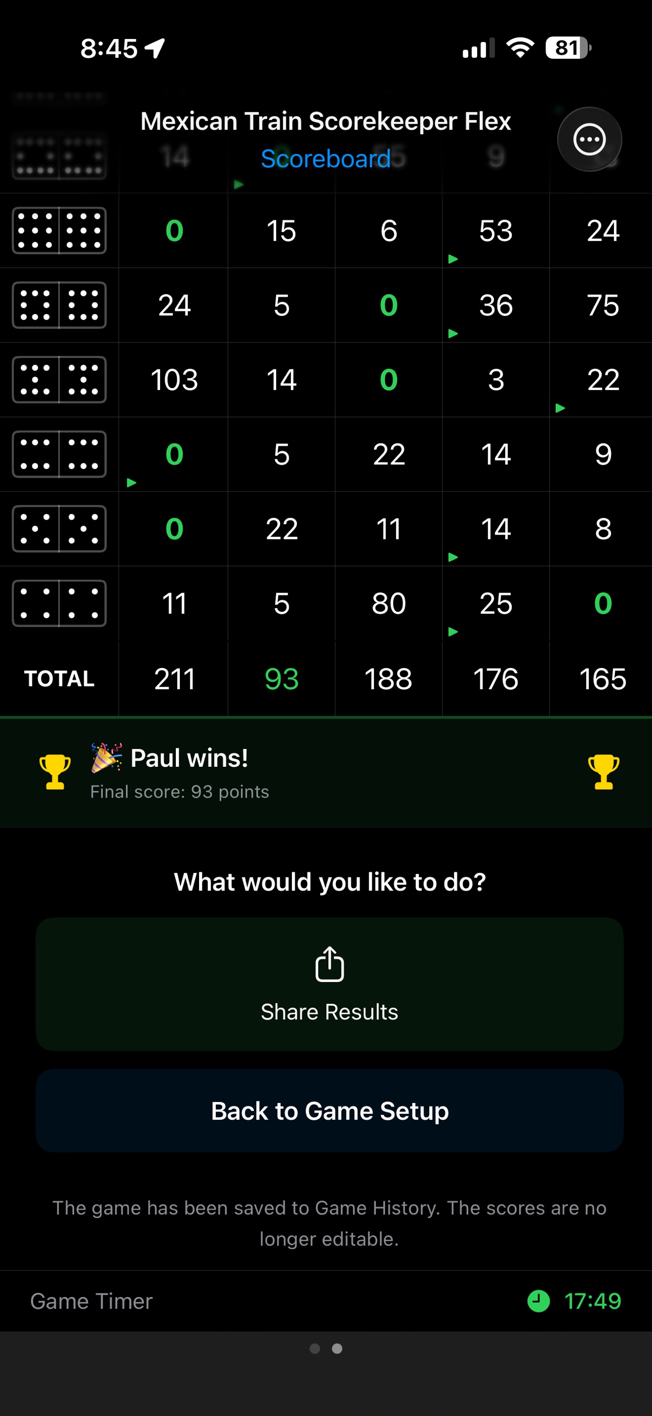 Screenshot 6 of Mexican Train Scorekeeper Flex