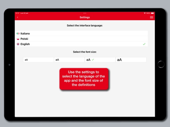 Hoepli Polish Dictionary iPad screenshot