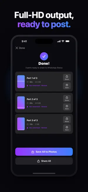 ClearStatus: HD Video Splitter screenshot 2