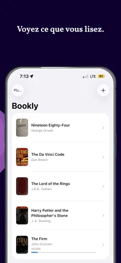 Capture d'écran de Suivi De Livres IA : Bookly sur iPhone 1