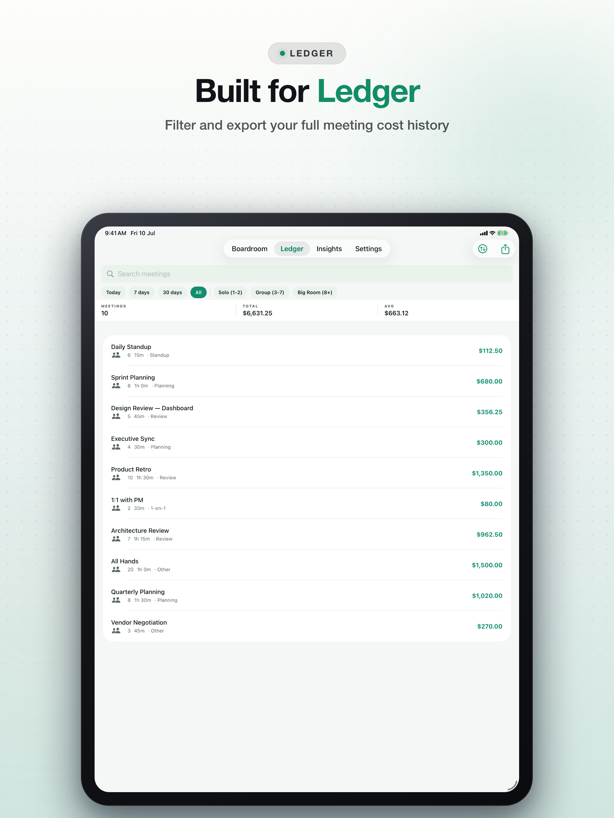 MeetingCost - Calculator screenshot 10