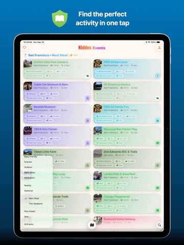 Kiddos Events iPad screenshot