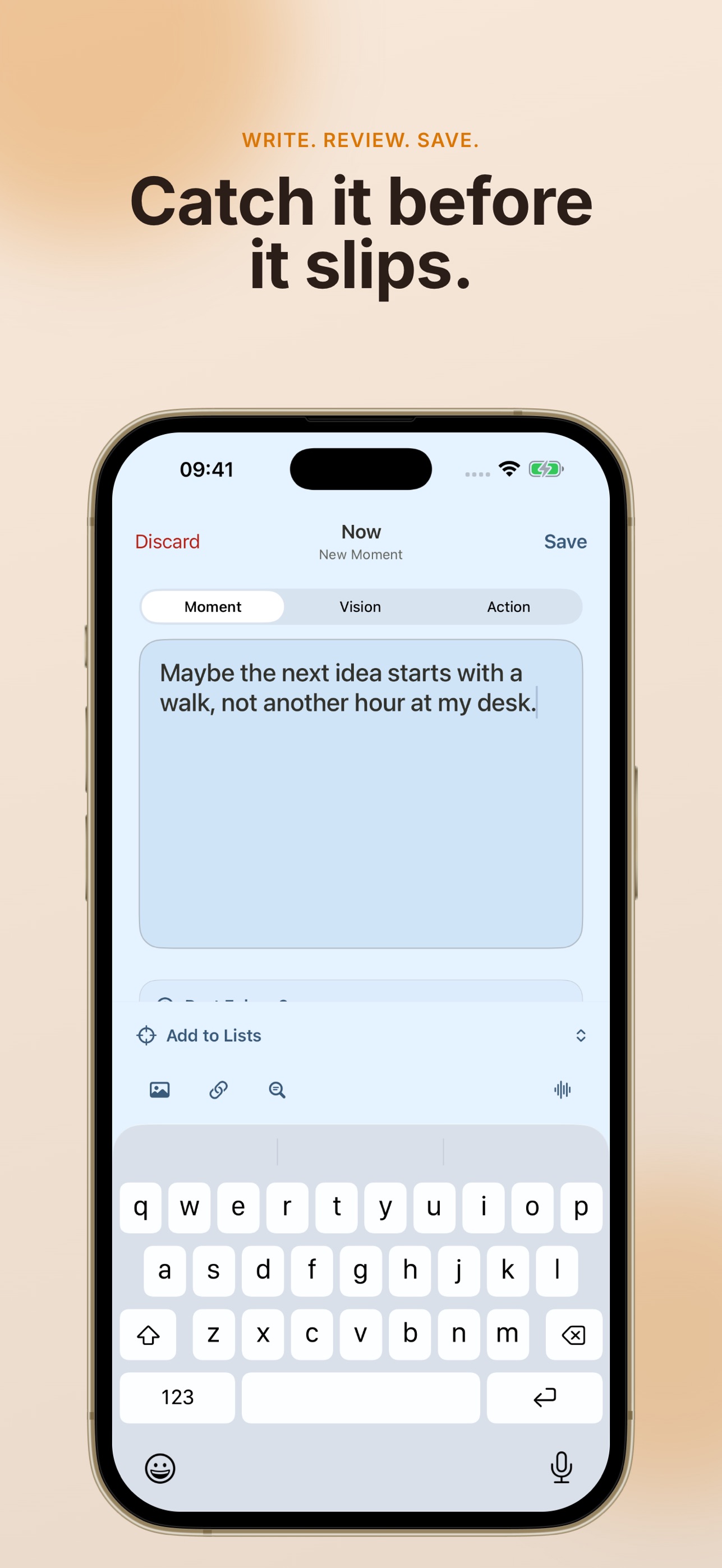 Screenshot 1 of Thought Now: Instant Notes