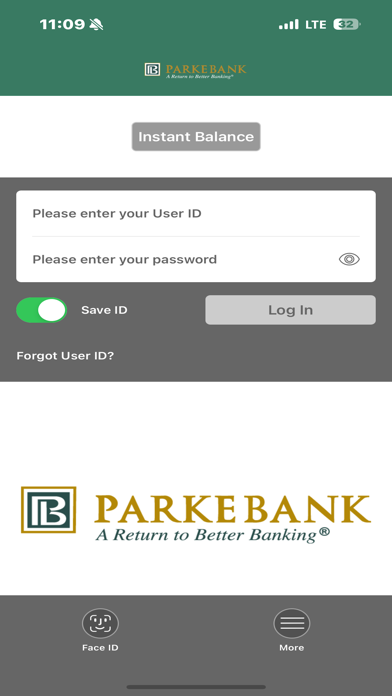 Parke Bank Screenshot